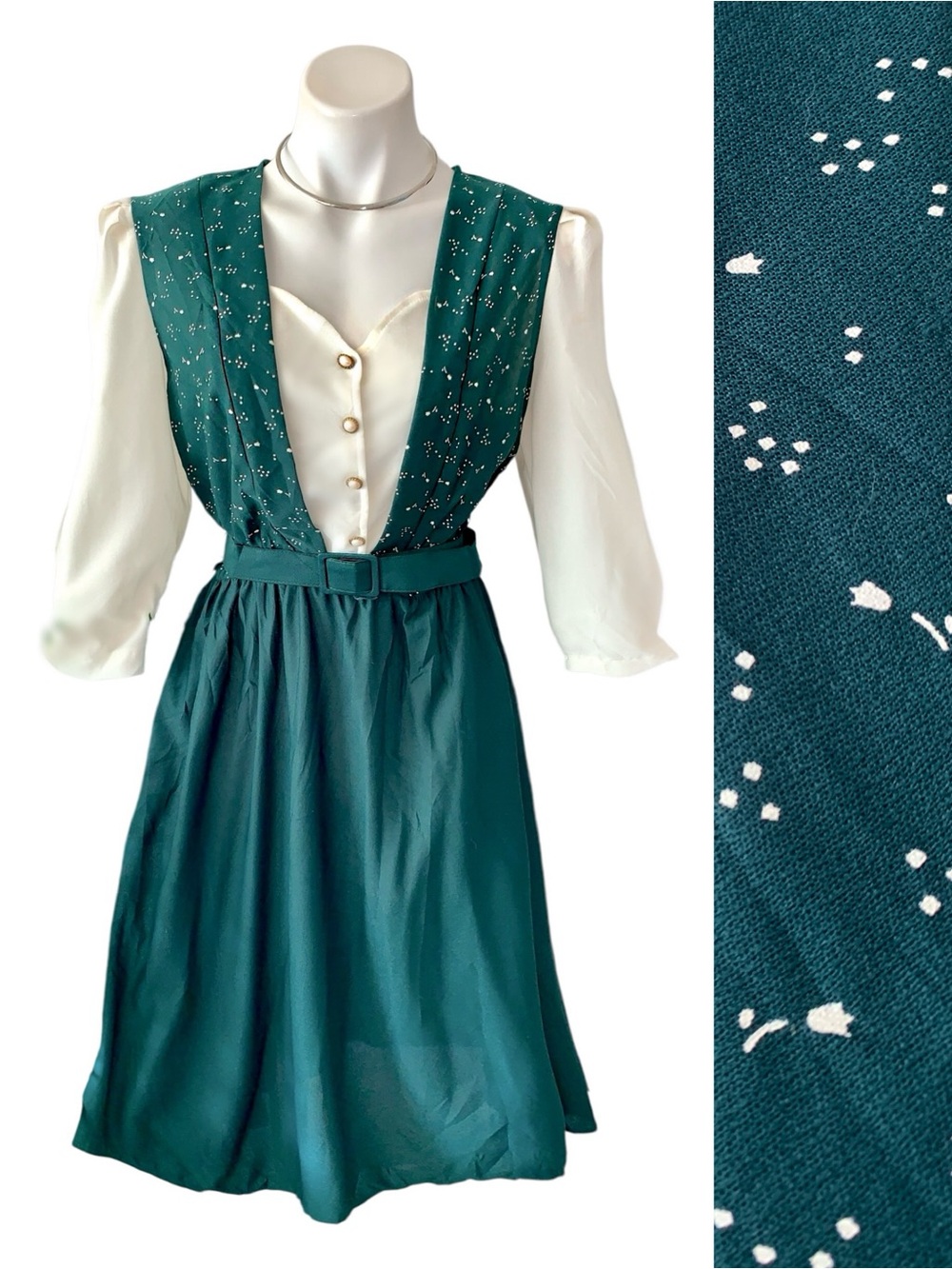 b l o o m :: Vintage Whimsical Floral Folk Alpine Dress